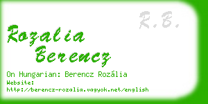 rozalia berencz business card